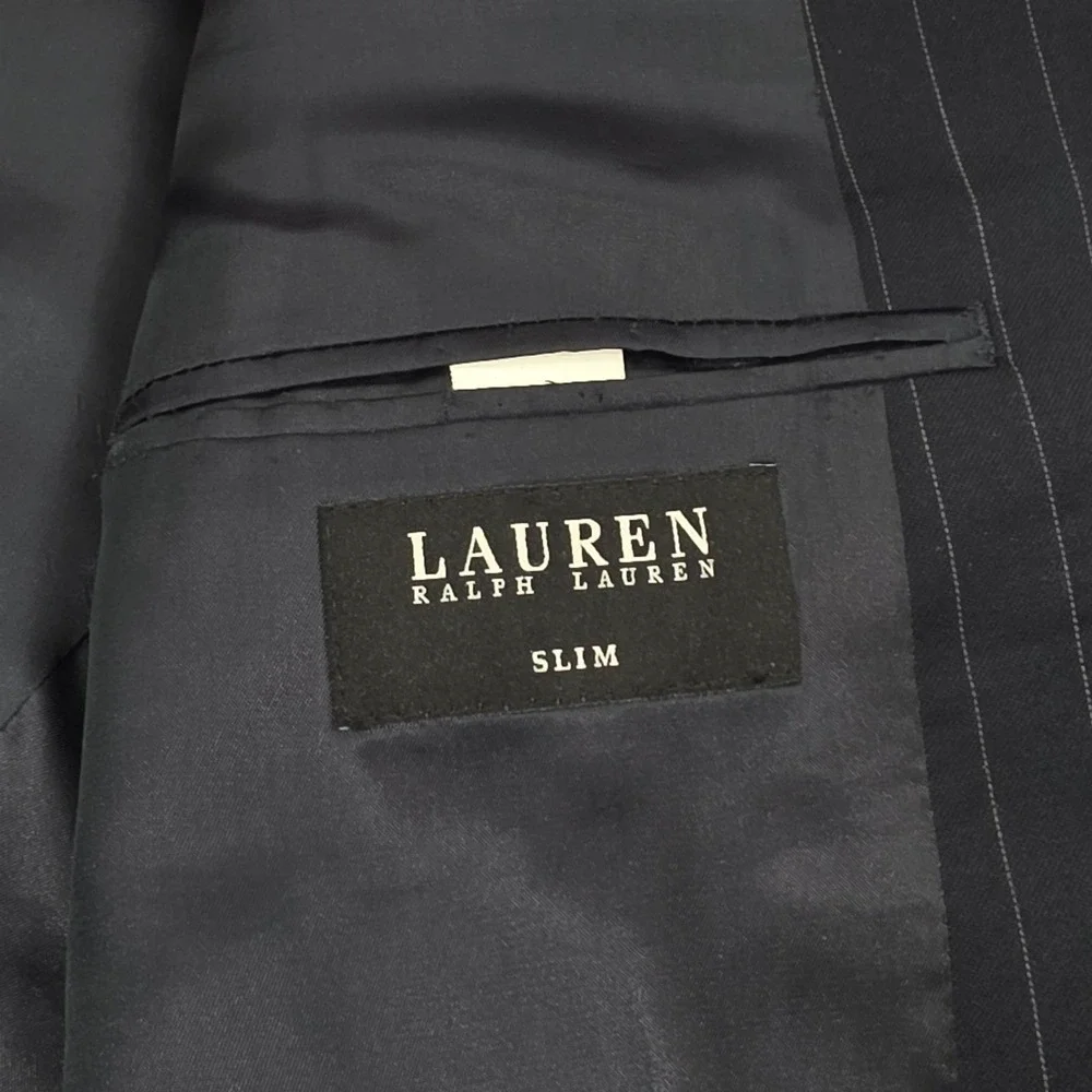 Lauren Ralph Lauren Slim Fit Blazer Mens 42R Wool Pinstripe Suit‎ Jacket Coat